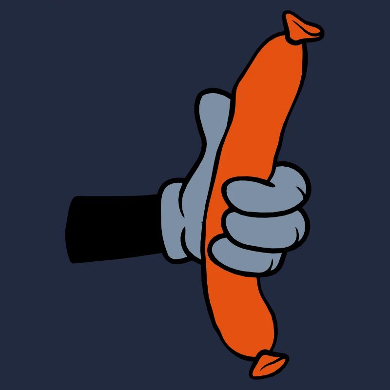 Comic Hand Holds Saucisse