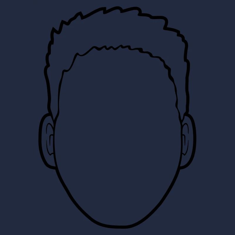 Contour Conception de tête sans visage