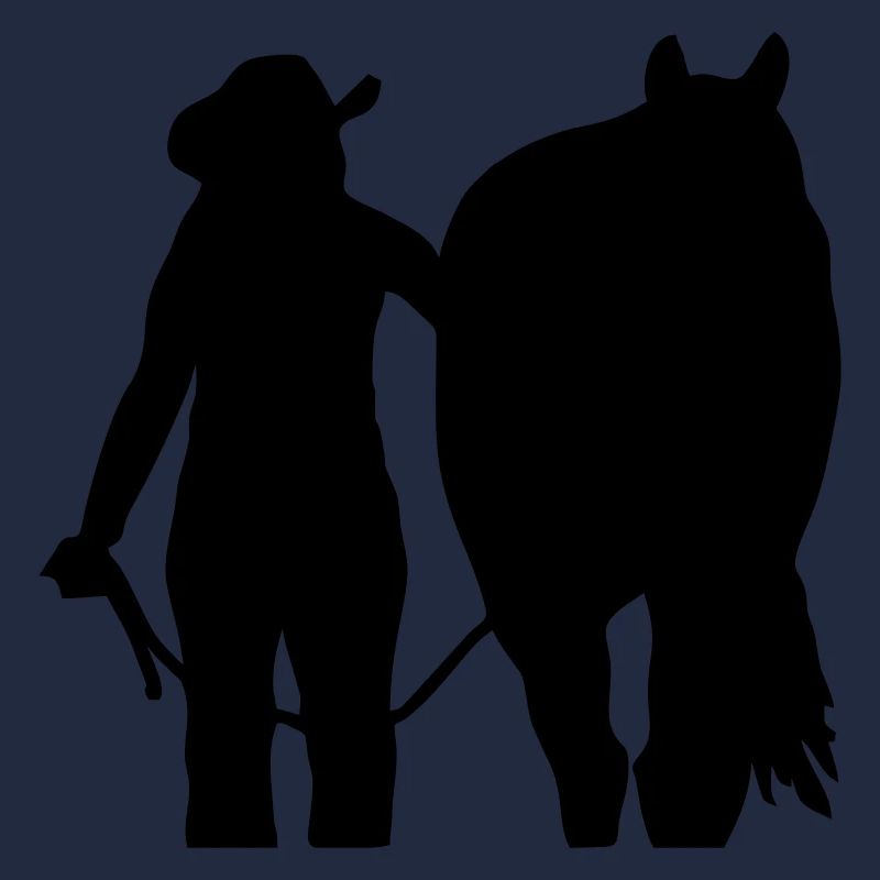 Cavalier western avec cheval personnalisable
