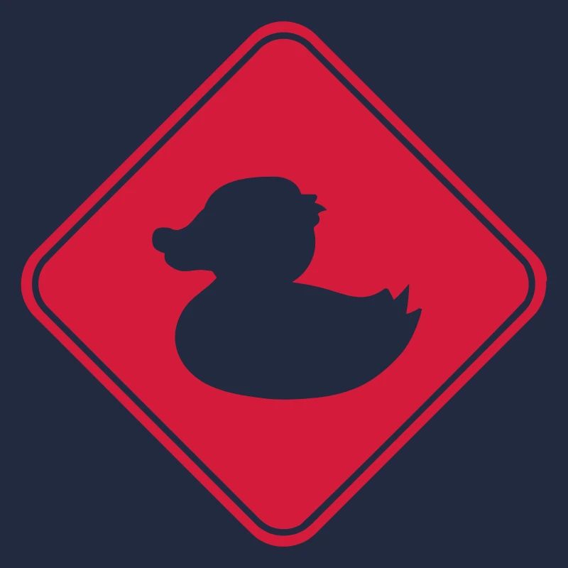 Duck Sign Warning Caution Danger Caution