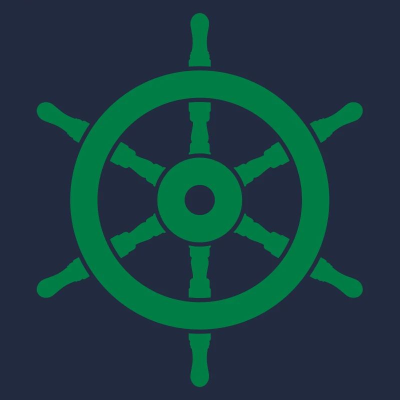 Ship rudder icon symbol shape. Ship helm logo sign