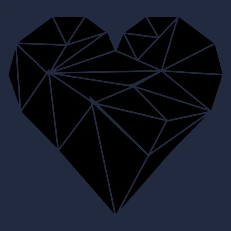 Ligne de coeur noir dessinée