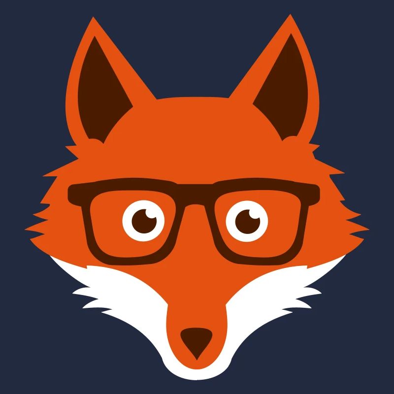 Süßer Lustiger Hipster Fuchs mit Nerd Brille