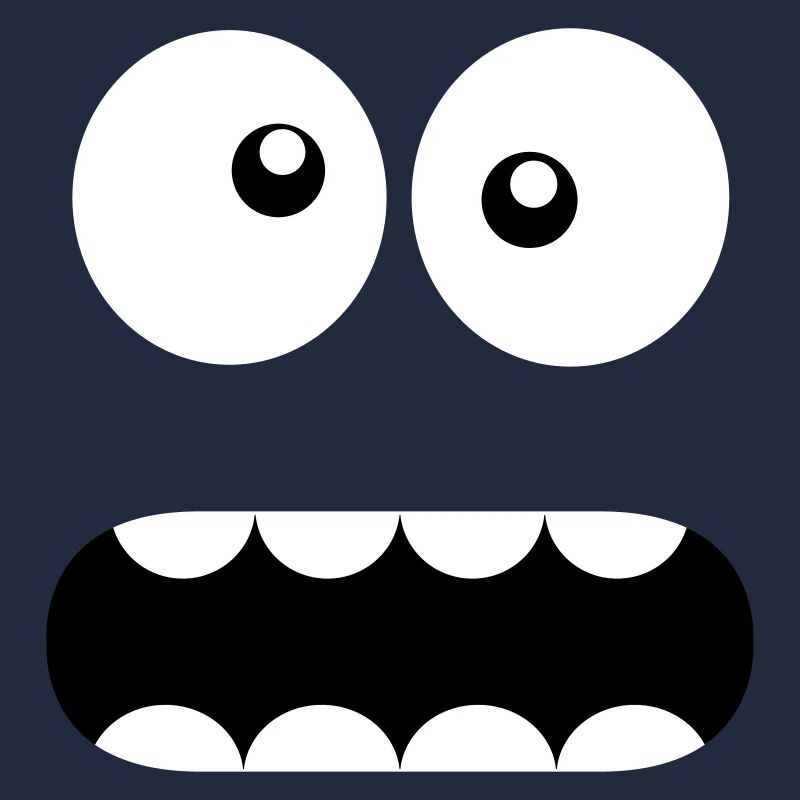 Drôle Cartoon Monster Face - Crazy / Smiley