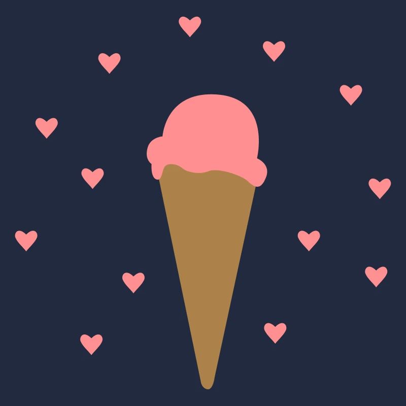 Eis mit Herzen