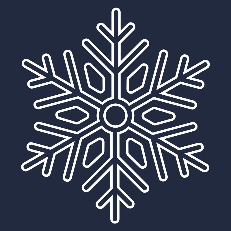 Winter: Icon Schneeflocke oder Schneekristall