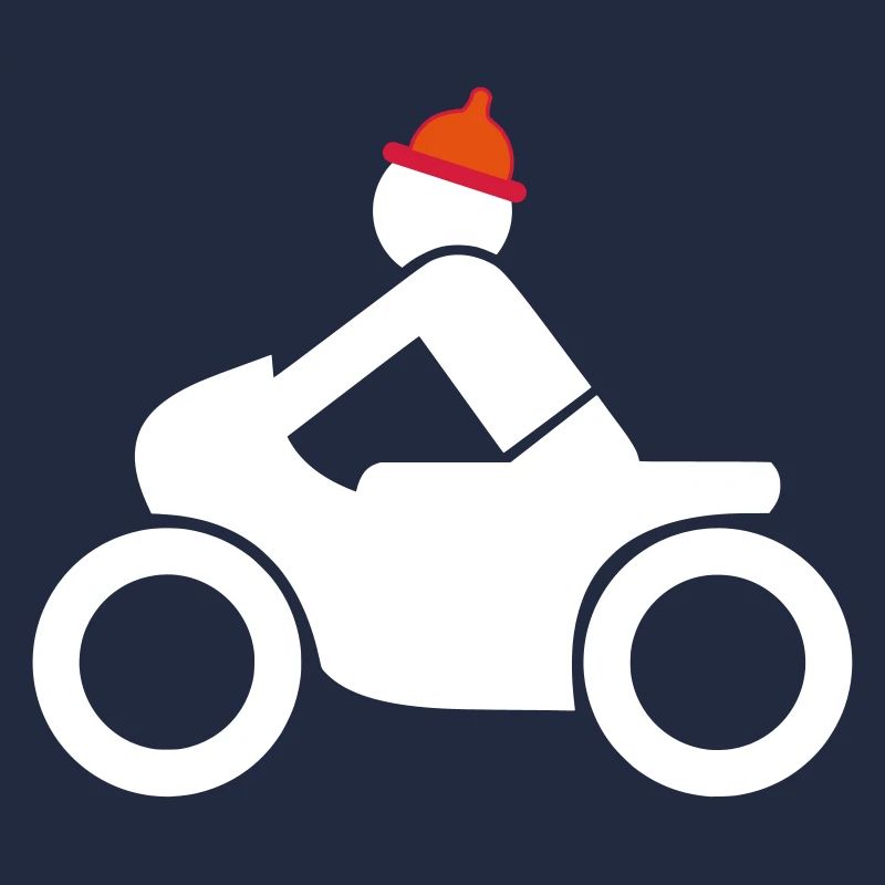 Motorcyclist with helmet, gift idea