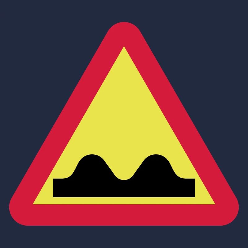 Warning sign for bumpy road