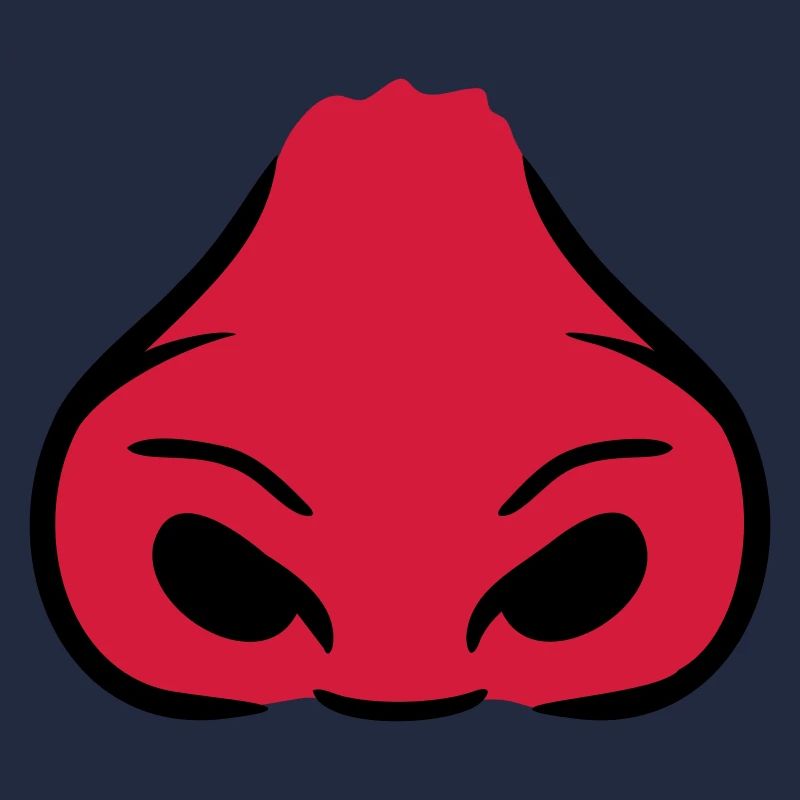 Nez rouge des grosses narines