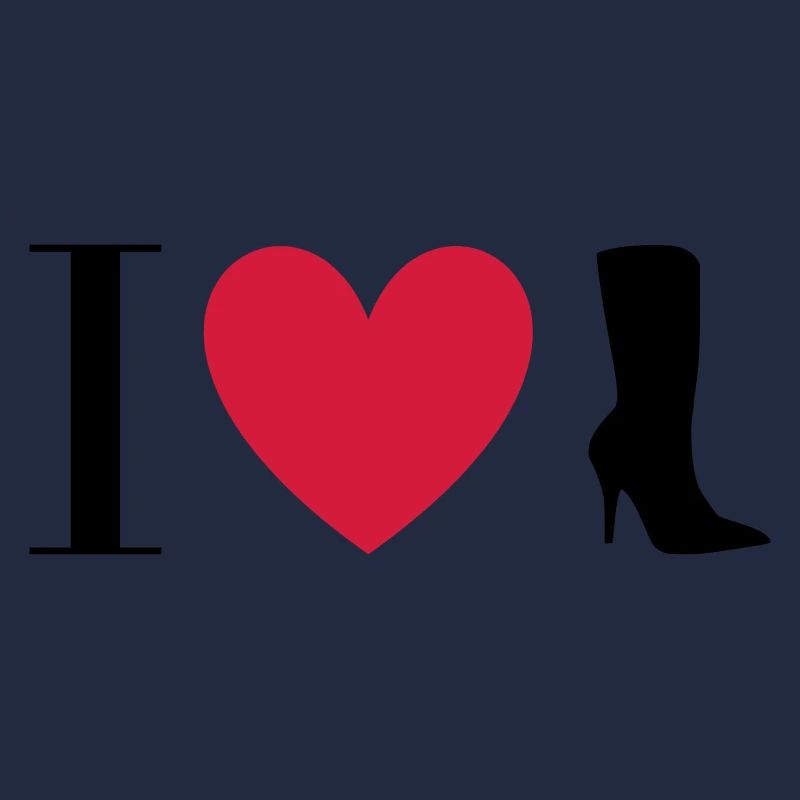 ★ Designfarben änderbar ★ I love Stiefel