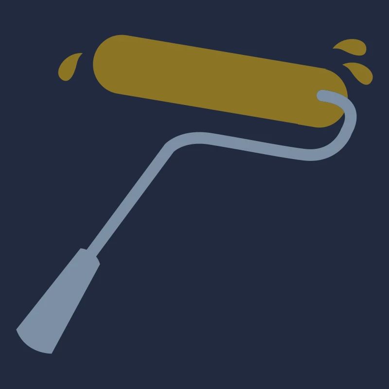 Farbrolle in Gold und Silber mit Spritzern