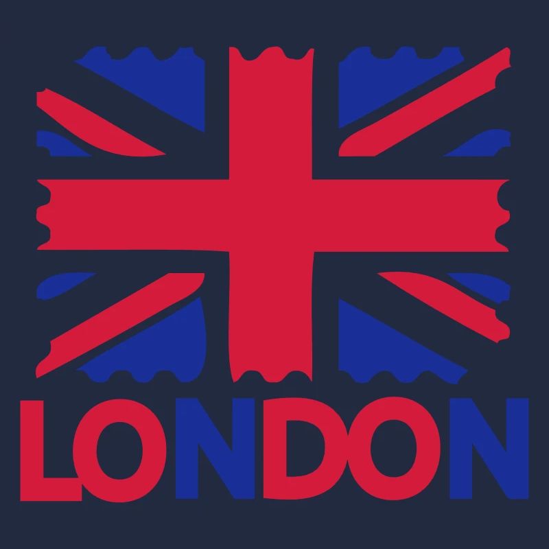 LONDON Text UK Flag