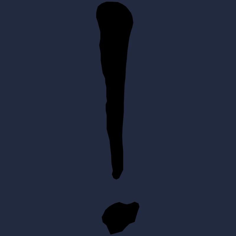 Point d’exclamation / Point d’exclamation en noir