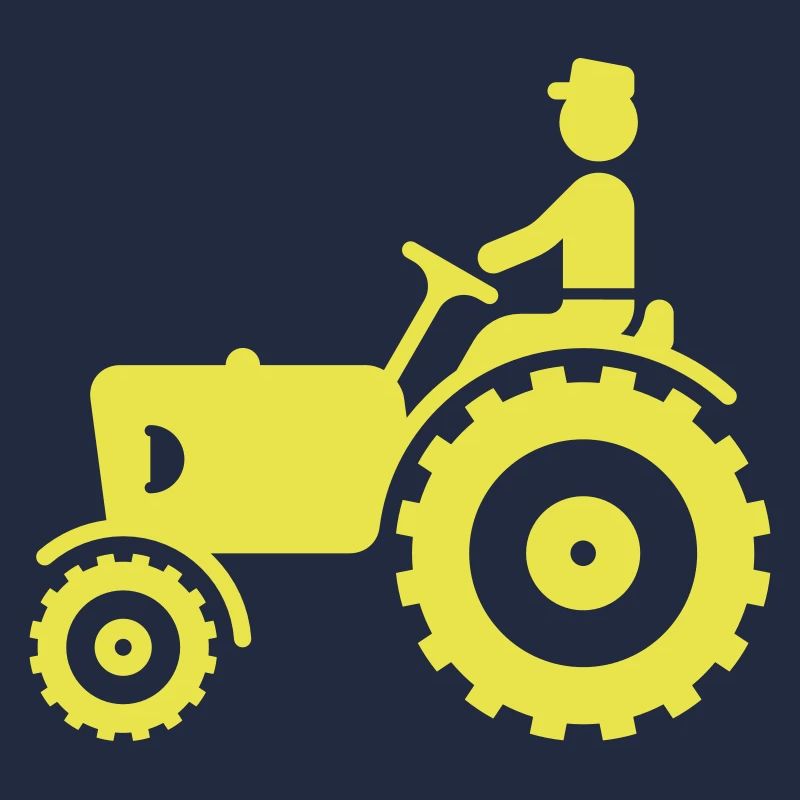 Bauer mit Trecker / Traktor