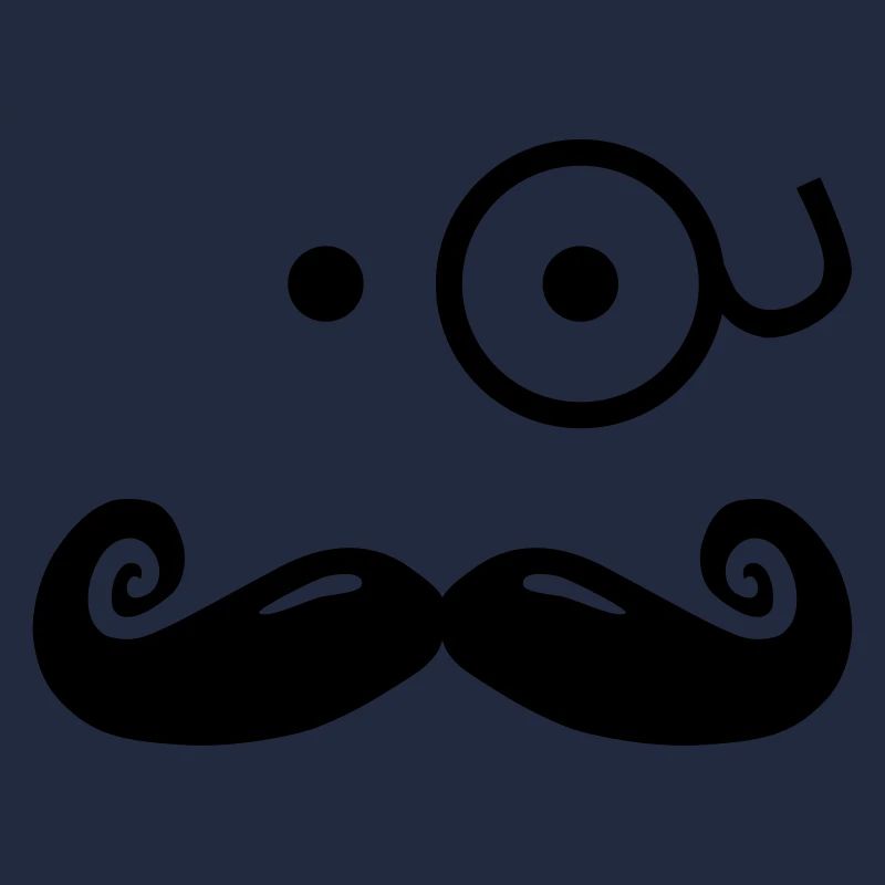 gentlemans mustache with glass / sir
