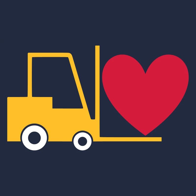 ★ couleurs de conception variables ★ chariot élévateur avec coeur