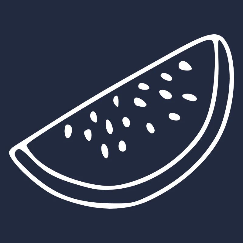 Pastèque Emoji Fruit Sticker Sketch Blanc