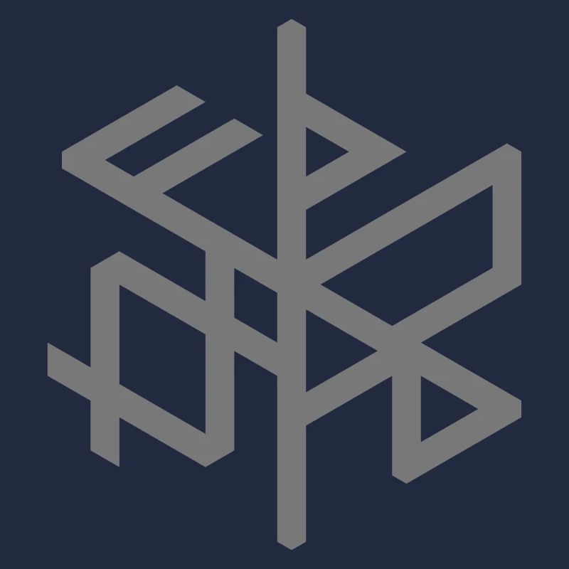 Thuringian "Þuringa" hexa binding rune, right / cw, QRF0 ©