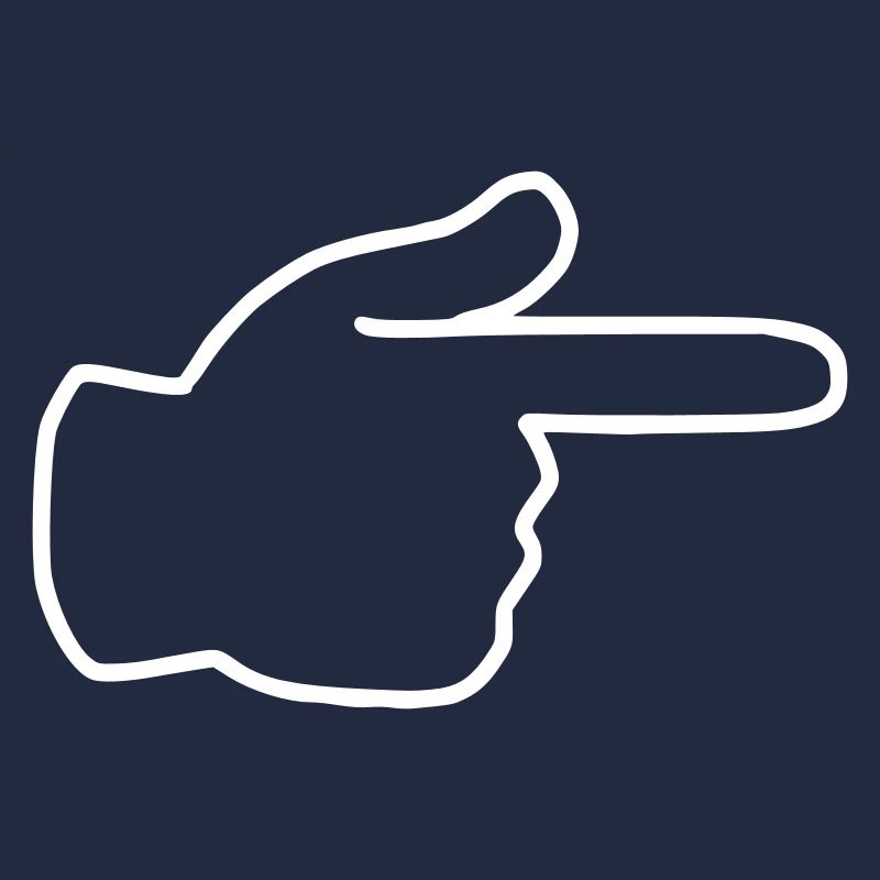 Emoji afficher l’esquisse de droite blanc
