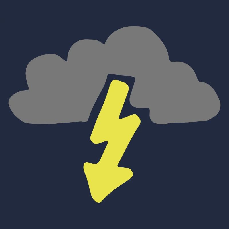 Yellow lightning cloud