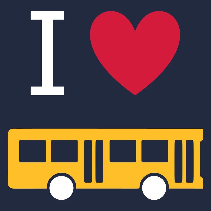 ★ Design colors changeable ★ I love buses