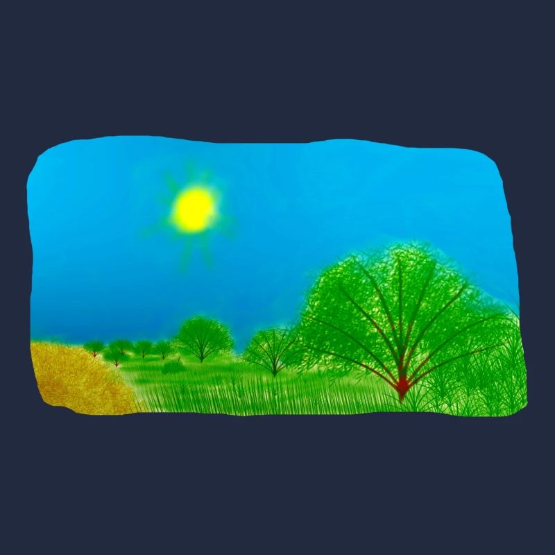 trees and meadow