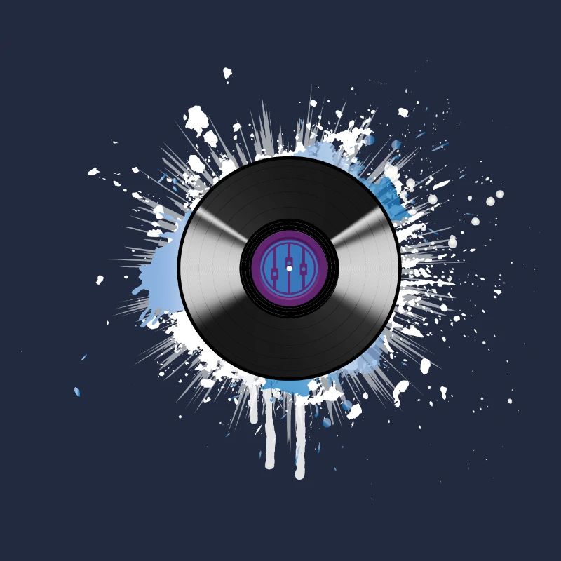 Disque vinyle taché