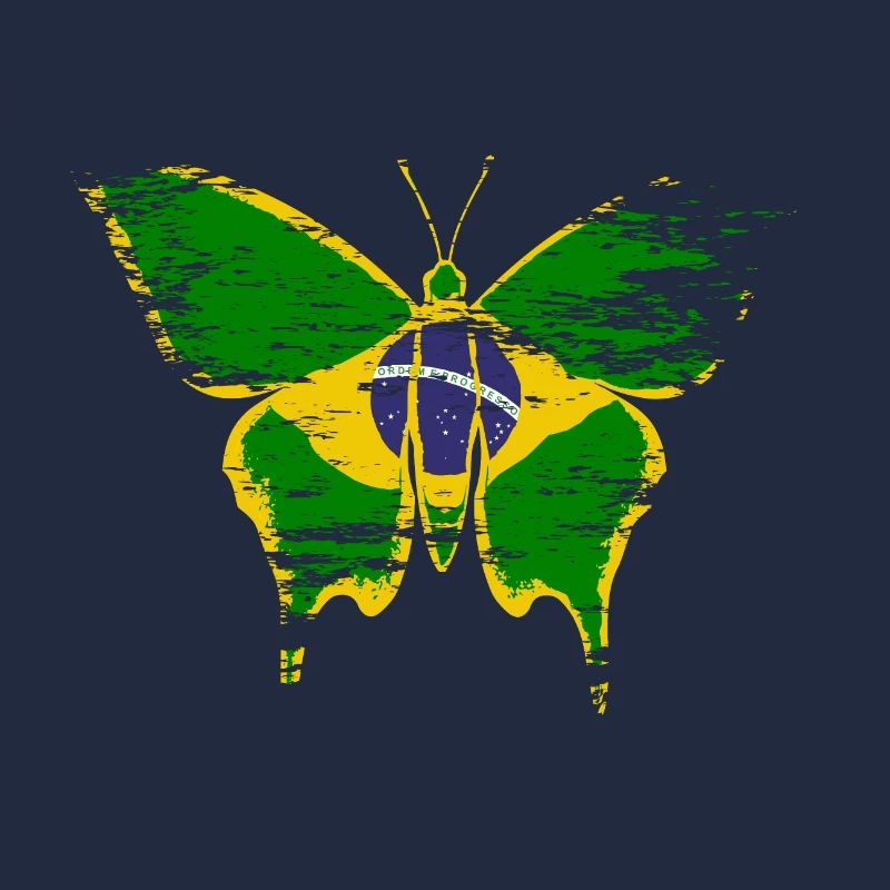 Drapeau du Brésil papillon utilisé