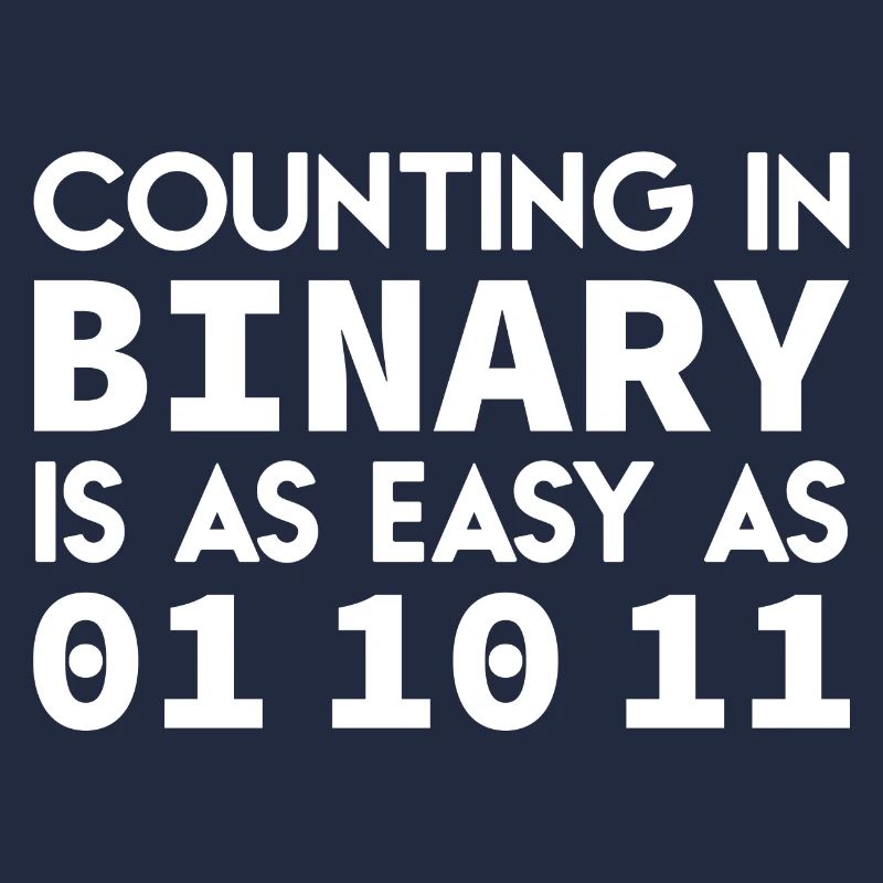 Binary joke nerd geek computer scientist programmer