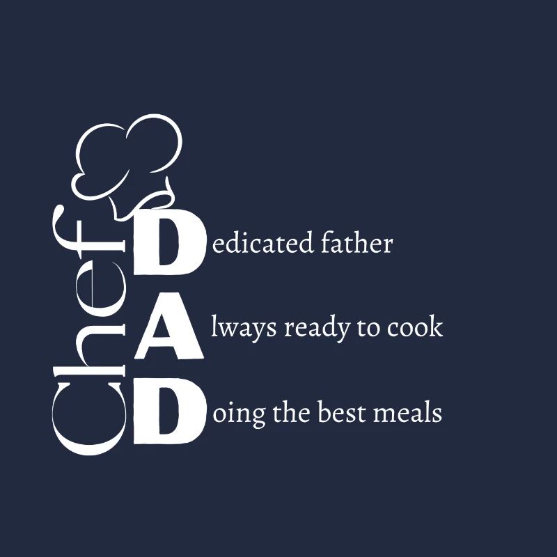 Chef DAD Gedicht mit Chef Hut