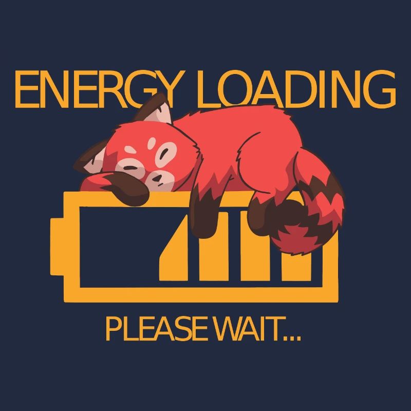 Low energy red panda sleeping comic
