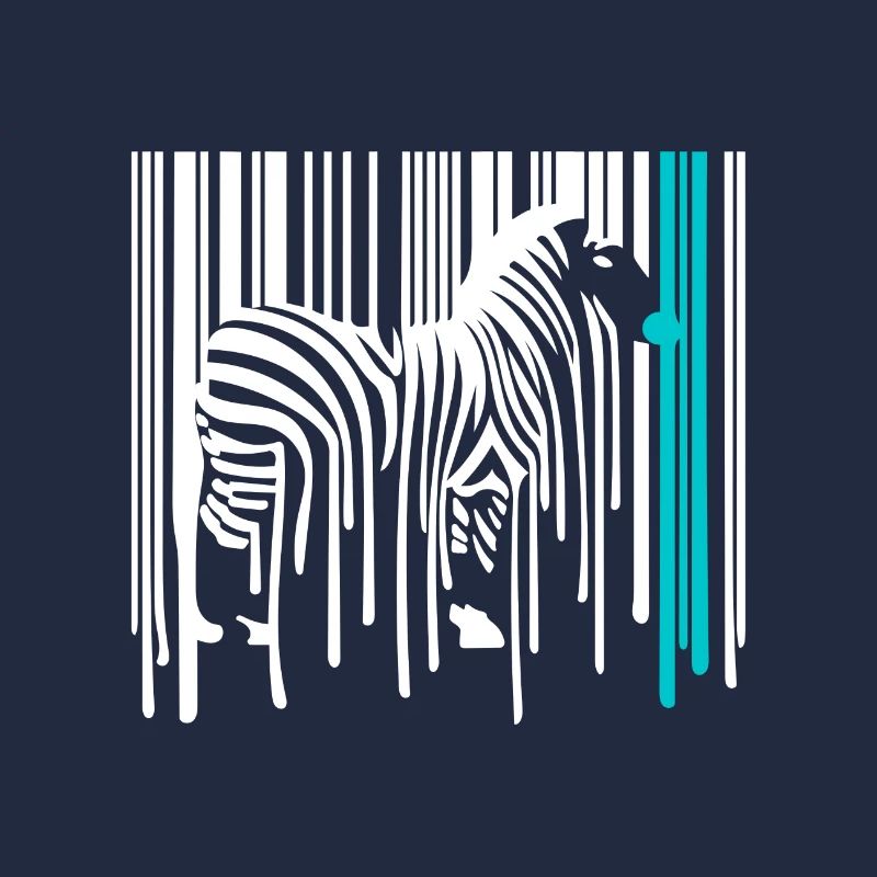 DRIPPY ZEBRA Code à barres Graffiti Street Art