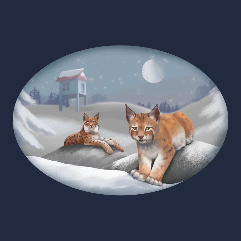 Lynx et neige - Chat - Animaux de compagnie
