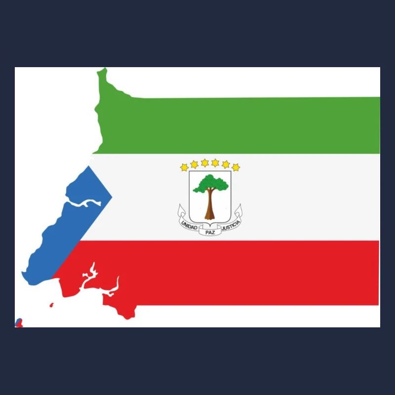 Drapeau de la Guinée équatoriale, Carte