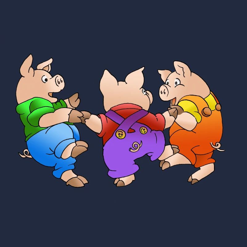 three piglets