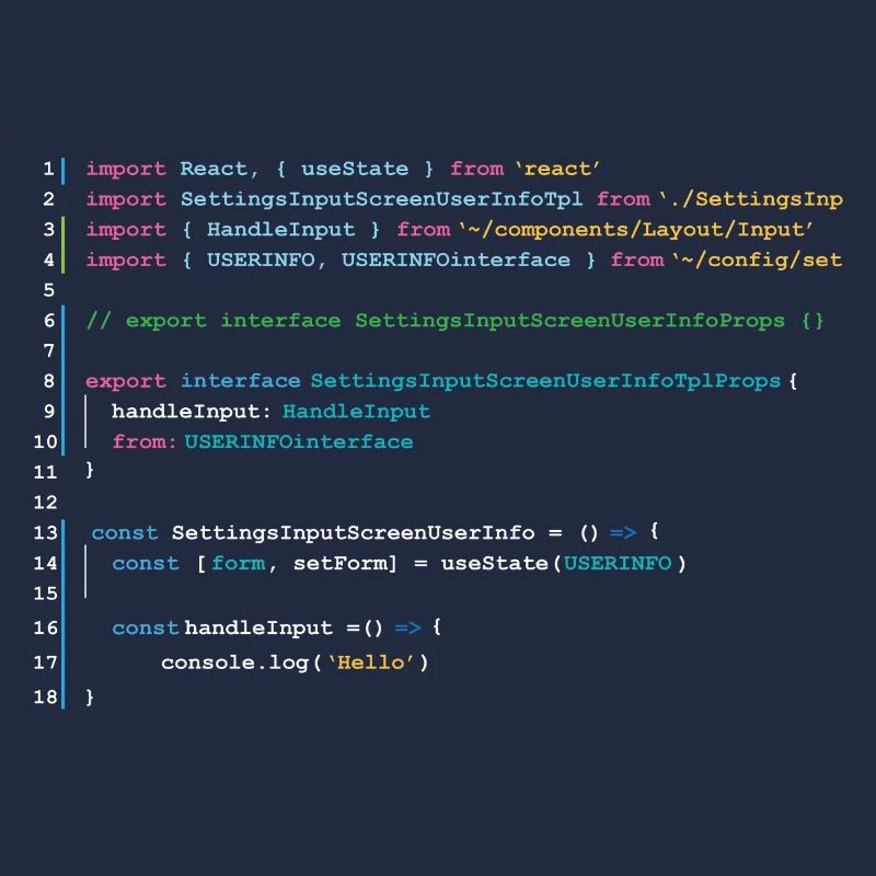 Programmers code in React