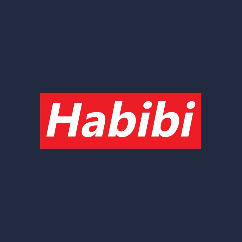 Habibi Red Logo Typography
