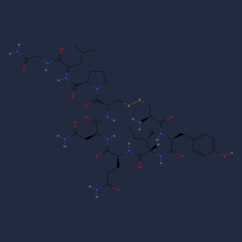 Oxytocin Molekül - Farbige Strukturformel