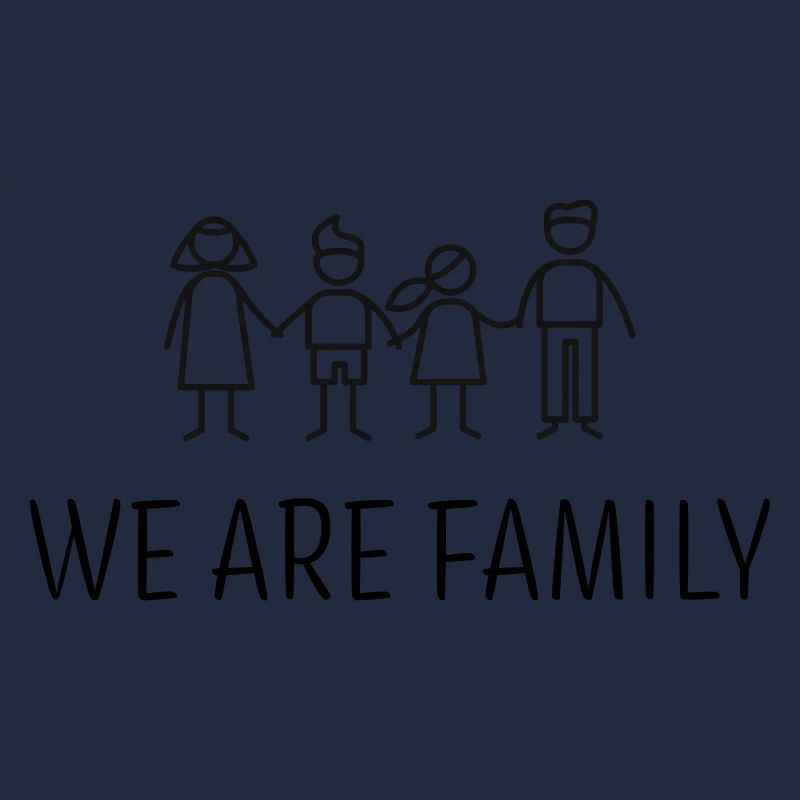 Wir sind Familie Papa Mama Junge Mädchen