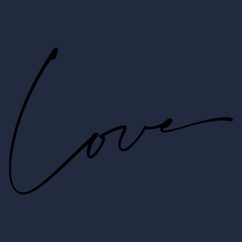 Love Schrift Schwarz