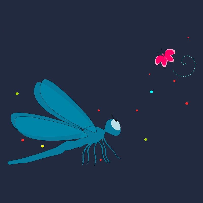 Die Libelle und der Schmetterling