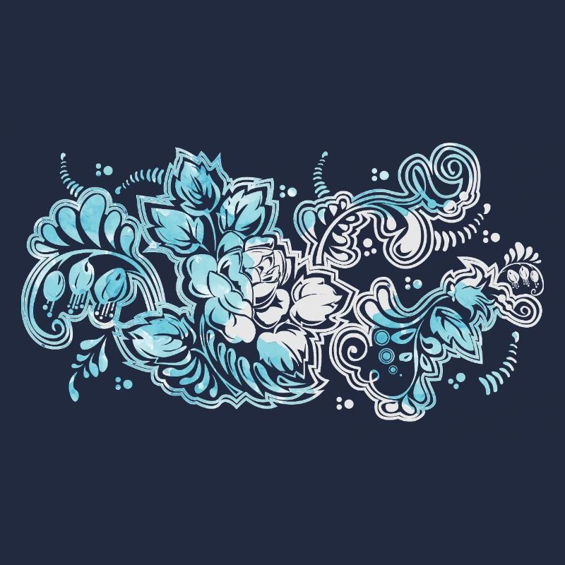 Blauer Blumen-Muster