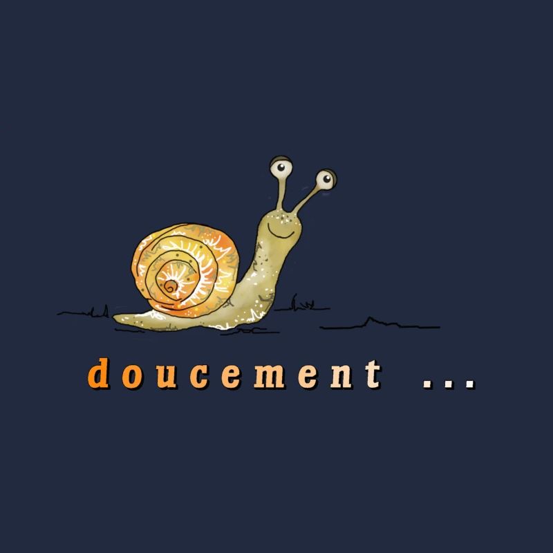 doucement, escargot, lent