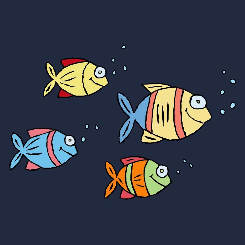 Poisson Cichlide Eau Mer Graffiti Dessin