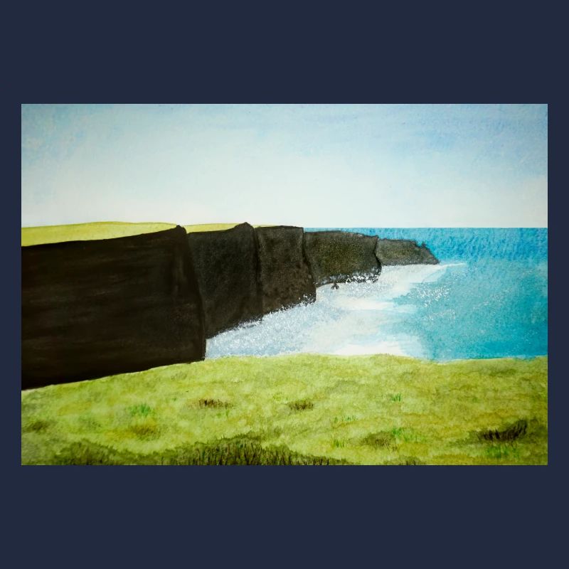 Falaises De Moher Aquarelle Peinture