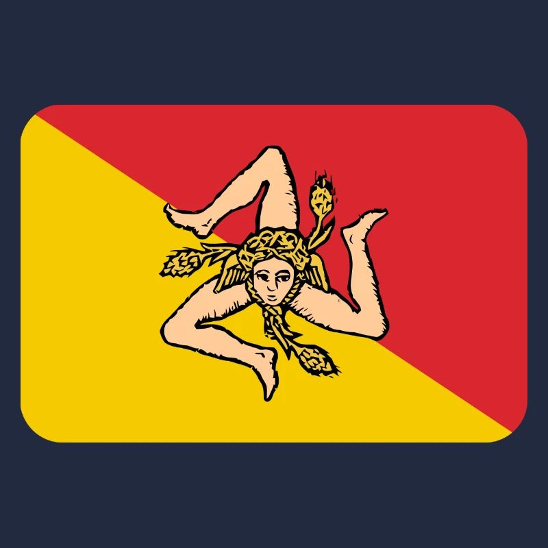 SICILY FLAG round corner 400 dpi