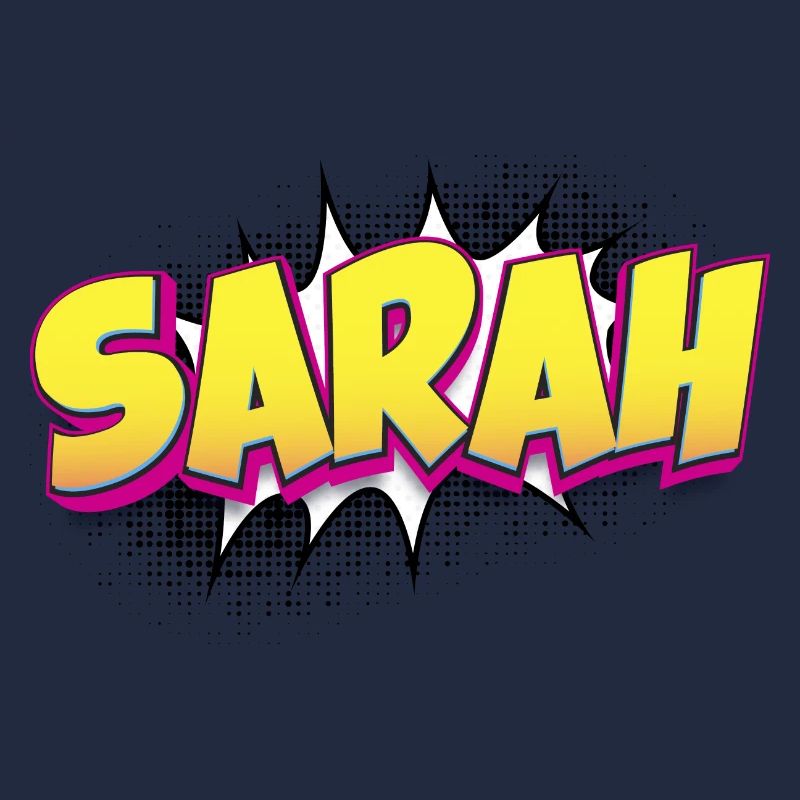 Sarah Benutzerdefinierter Name Comic-Buch-Stil Pop-Art, Sarah