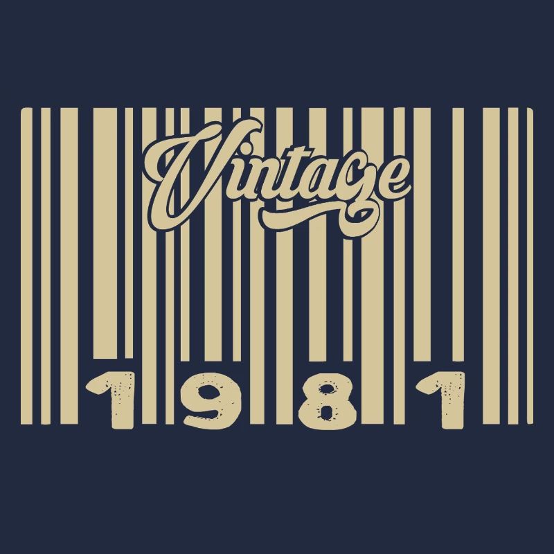 vintage 1981 Code barre 1981: Année 2025.