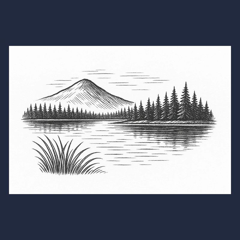 Bergpanorama hinter See