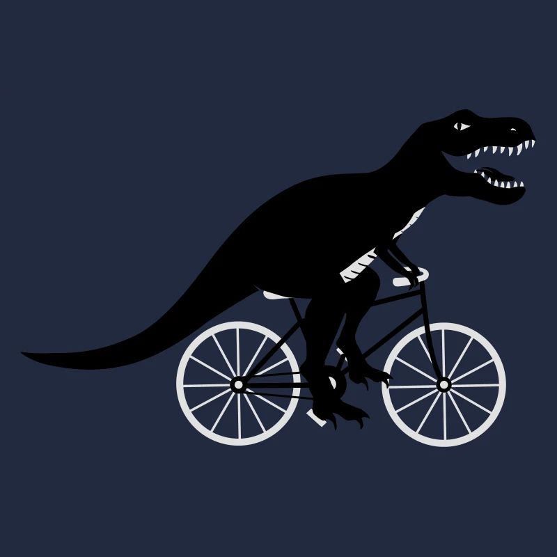 Dino on bike